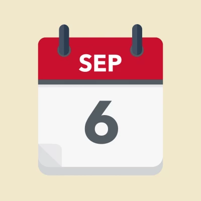 Calendar icon showing 6th September