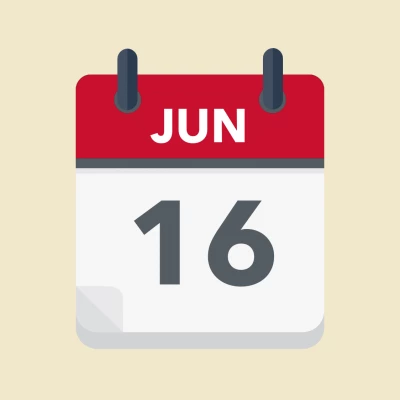 Calendar icon showing 16th June