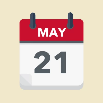 Calendar icon showing 21st May